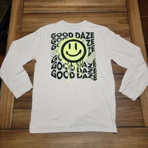 Wonder Nation LS Cream Tee "Good Daze" - Size Kids XL (14-16)